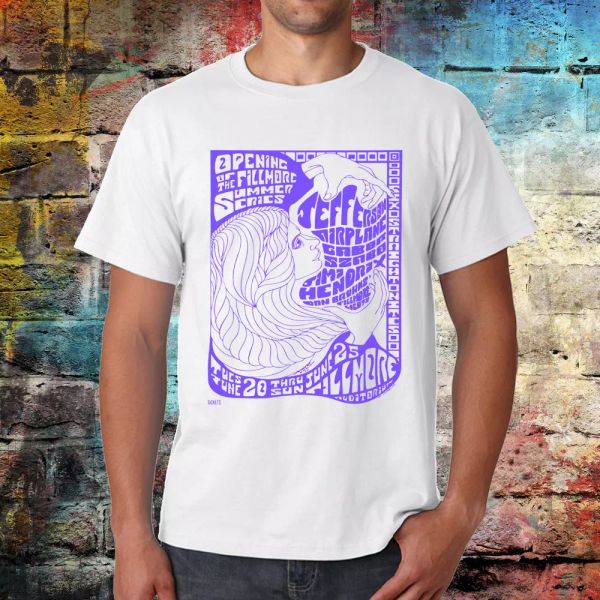 

jefferson tee, music festival t-shirt, band t-shirt, concert tshirt, graphic tee, White;black