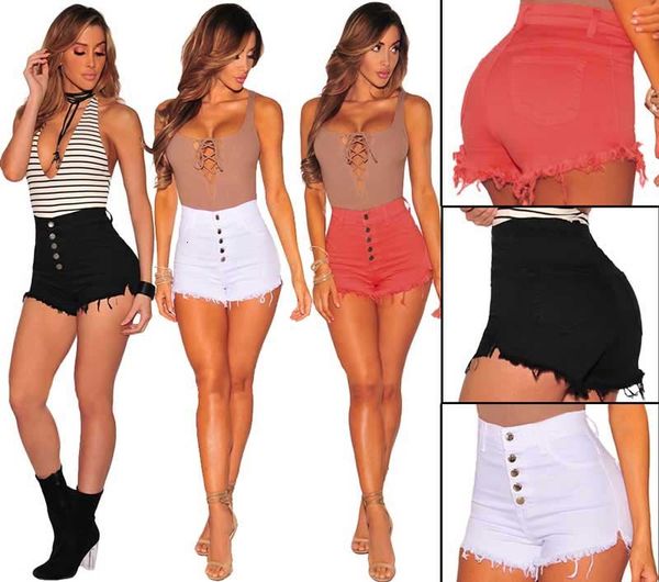 

women's jeans summer new style low waist denim short pants for women tassel loose wiith lace-up night clubwear g72y, Blue