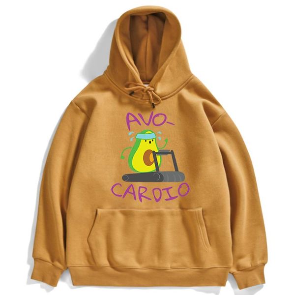 

women's hoodies & sweatshirts avocado that loves healthy exercise hoody female creativity fleece streetwear pattern sweatshirt casual o, Black