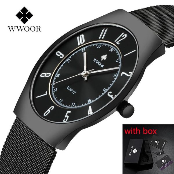 

wristwatches wwoor men's quartz watch ultra thin waterproof sports men casual male slim wristwatch reloj hombre gift, Slivery;brown