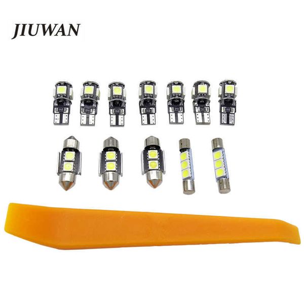 

12 pcs/set car white canbus led lamp map dome trunk plate light bulbs interior package kit fit for mazda 3 2004-2009 accessories