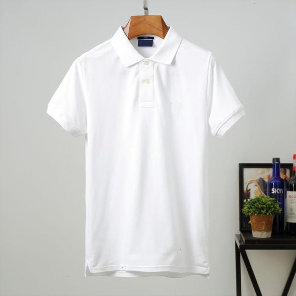 

summer slim fit solid color men polos washed vintage smart casual cotton shirt hommes tees gt13, White;black