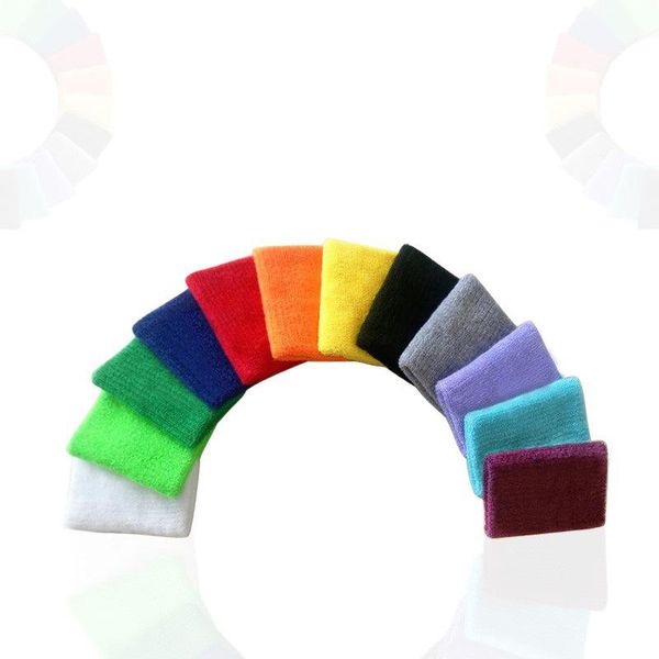 

wristband colorful badminton basketball tennis cotton sweat absorb sleeve towel 8cm*8cm wrist support, Black;red