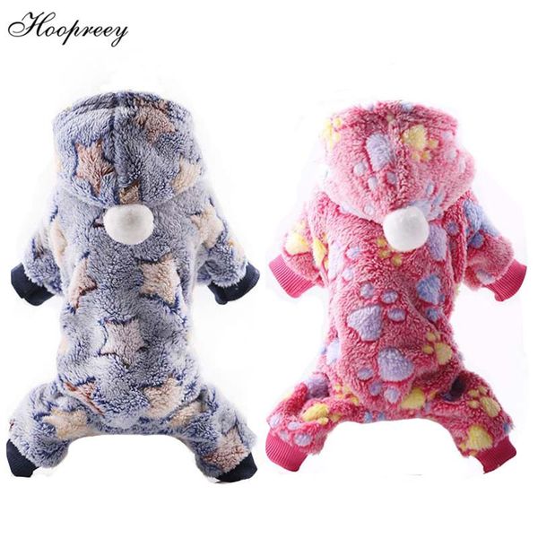 

dog apparel autumn winter overalls clothes for small dogs soft fleece hoodie jumpsuit pet pajamas chihuahua pug warm costume 10a
