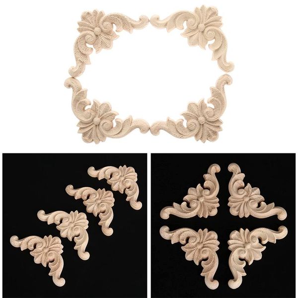 

craft tools carved unpainted european wood furniture window corner applique onlay figurines ornamental 4 x 4cm