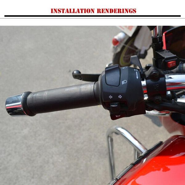 

motorcycle heated hand grip pad black handlebar heater pair shrinkable handlebars