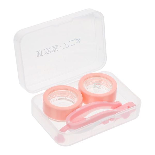 

sunglasses frames 1 set portable contacts lens cases fashion boxes wearing tools kit, Silver