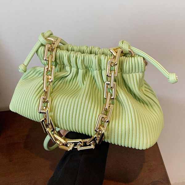 

evening bags summer women's shoulder bag fashion simple acrylic gold chain handbags trend design flods bucket underarm messenger purses
