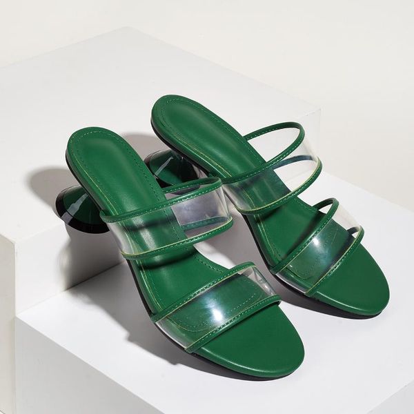 

slippers transparent rubber flip flops shoes slipers women slides thin heels fashion heeled mules hawaiian 2021 summer luxury, Black