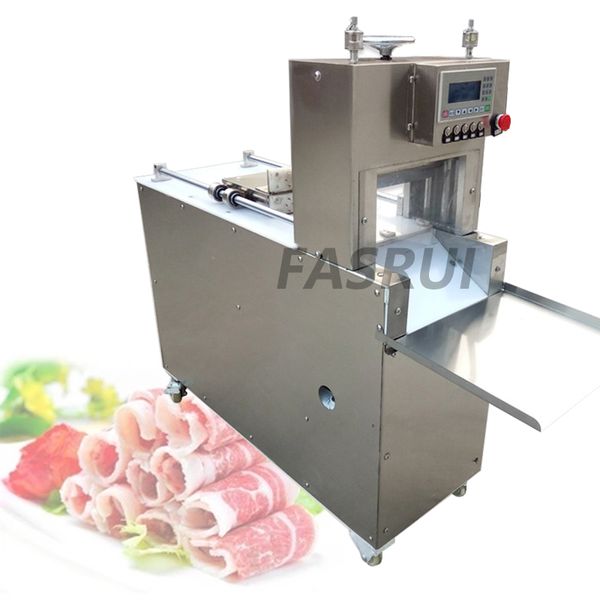 220 V Ticari Elektrikli Et Dilimleme Kuzu Makinesi Sığır Eti CNC Çift Kesim Kuzu Rulo Makinesi Mutton Rolls Mincer Kesici