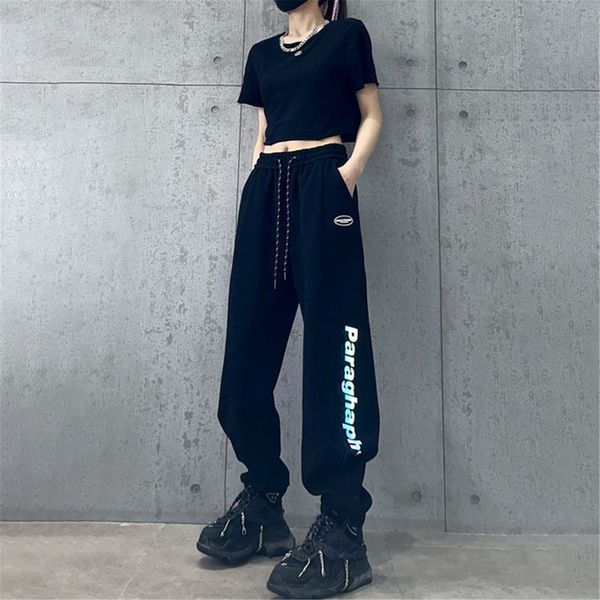 

women's pants & capris summer dyed pants, harajuku punk casual loose autumn fashions, korean funny men's hip hop, japanese pants 5, Black;white