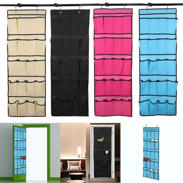 

storage bags 20 pocket over the door shoe organizer rack hanging space saver hanger bag bedroom tie waistband holder closet