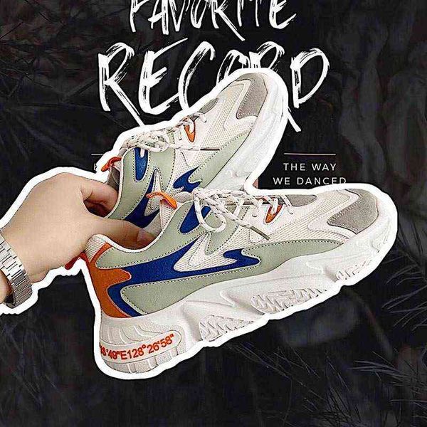 

invisible raised 6cm reflective daddy shoes in summer men's versatile ins trend korean huili sports casual, Black