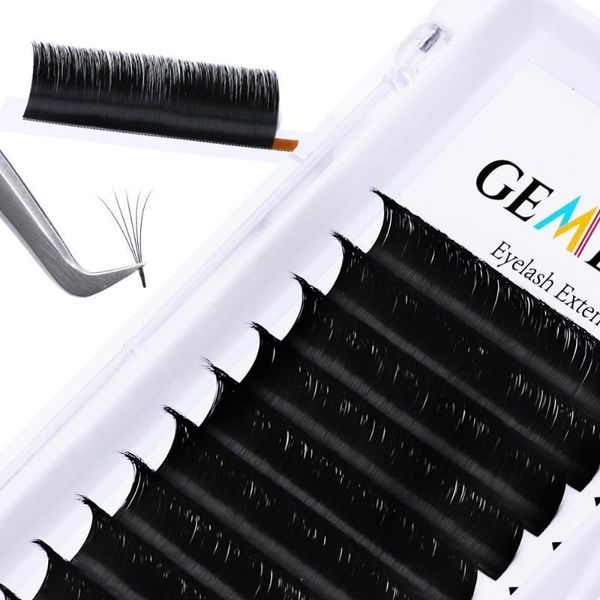 

easy fan lashes c/d curl volume eyelash extensions mink eyelashes 20-25mm mix length blooming lash russian eyelash1
