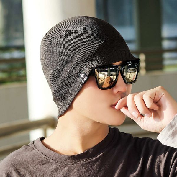 

the ball cap ball caps hat men's knitting women's wool autumn and winter yuppie fashion hip hop cold 2021 new melon skin, Blue;gray