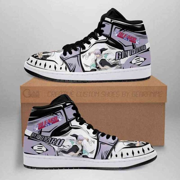 

bleach gin ichimaru anime sneakers fan gift idea, Black