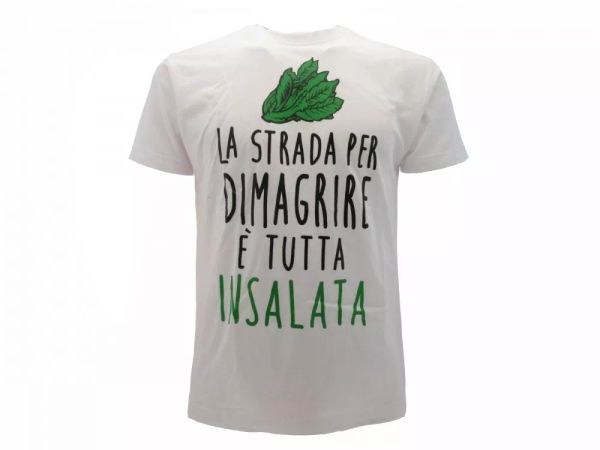 

t shirt only words man the way for diet is all original salad, White;black