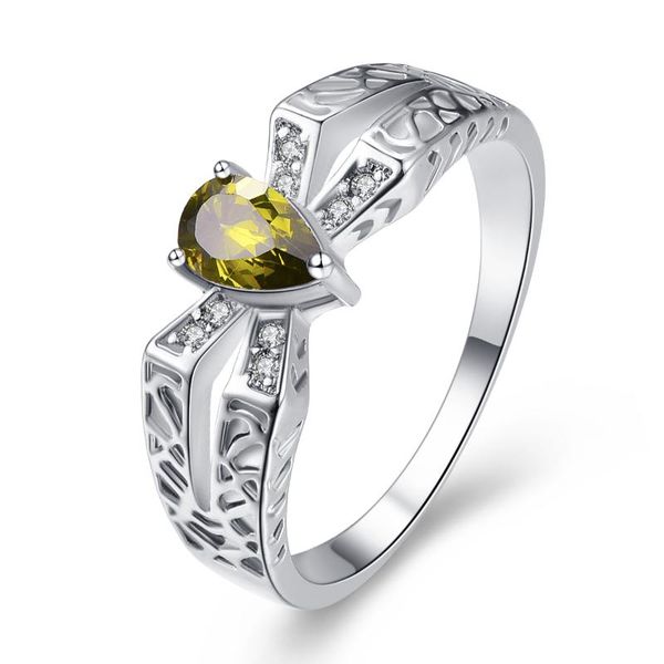 

wedding rings fashion for women zircon ring trendy cocktail gifts, Slivery;golden