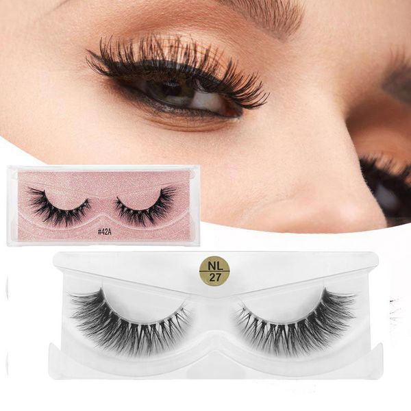 

false eyelashes 1 pair 3d mink lashes fluffy soft wispy volume natural eyes makeup reusable eyelash maquiagem