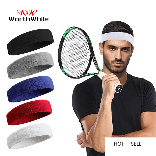 Algodão Atlético Headband Elastic Sweatbands Basquetebol Esportes Mulheres Homens Ginásio Fitness Suor Faixa de Cabelo Voleibol Tênis