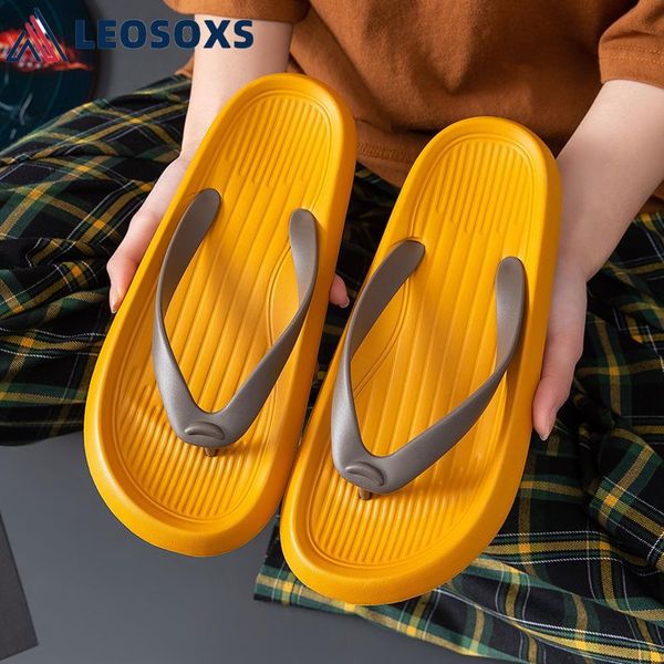 

summer big size slippers of men massage non-slip cool outside flip flops breathable thick-soled toe women sandals l371, Black