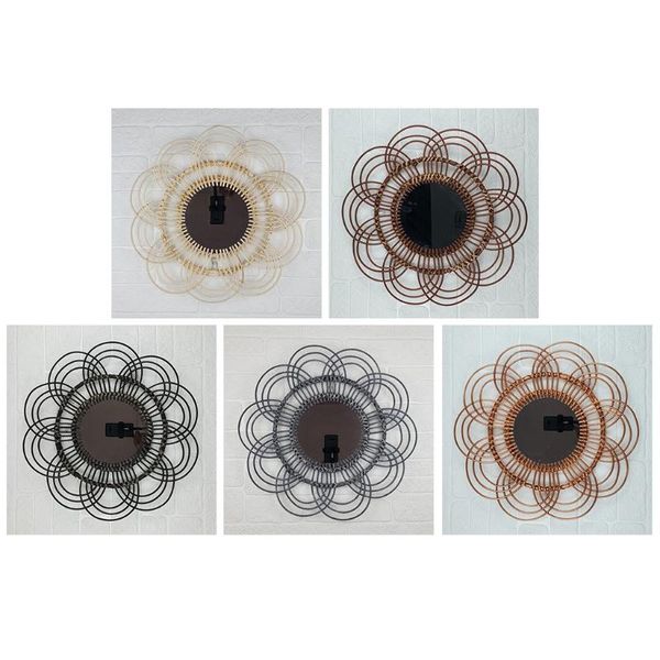 

mirrors woven rattan dressing mirror innovative art decor round makeup bathroom bedroom wall hanging m14