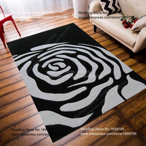 

carpets rose carpet black mat 70*140cm modern style for living room soft and luxurious rugs bedroom area rug