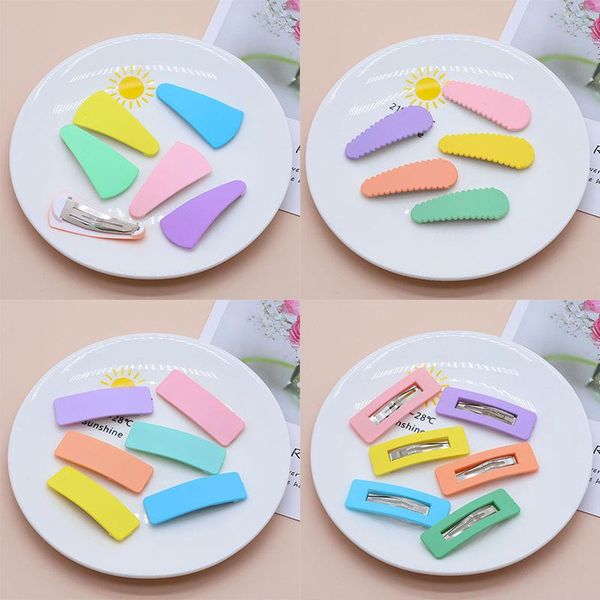 

dog apparel 5cm baby girls hairpin for women children color hair clip kids cute barrette accessories macaron rubber paint side