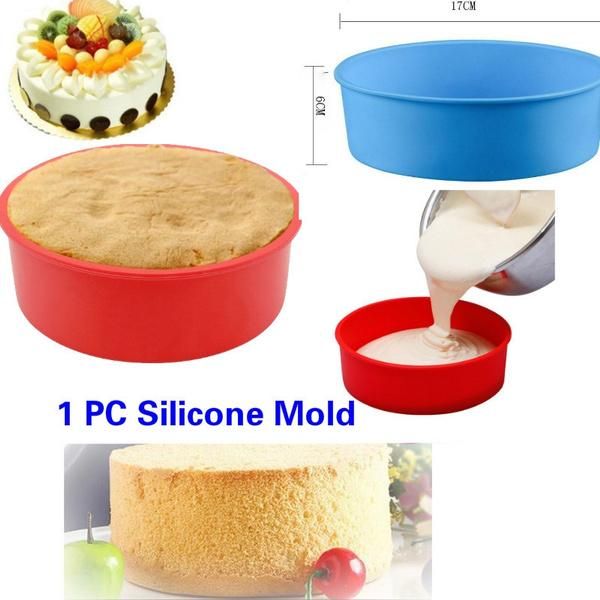 

baking moulds diy silicone round bread mold cake pan muffin bakeware tray mould