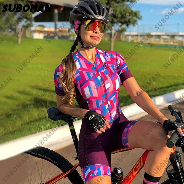 

racing sets suboman pro temperament goddess outfit cycling clothes sportswear short sleeve shirt tight mountain bike team jumpsuit suit, Black;blue