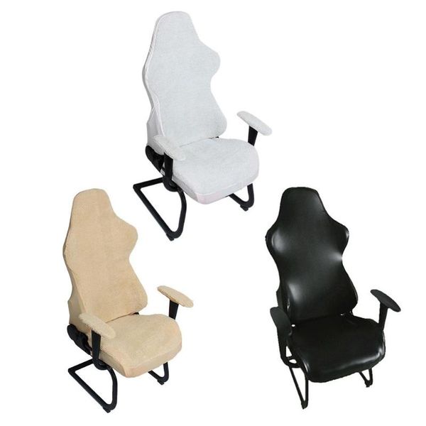 

chair covers soft office stretch spandex solid anti-dirty computer seat cover removable protector slipcover arm rest