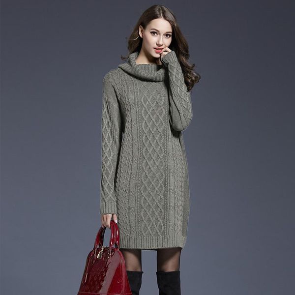 

plus size sweater women autumn korean style cotton knitted female casual loose thick knitwear turtleneck ladies women's sweaters, White;black