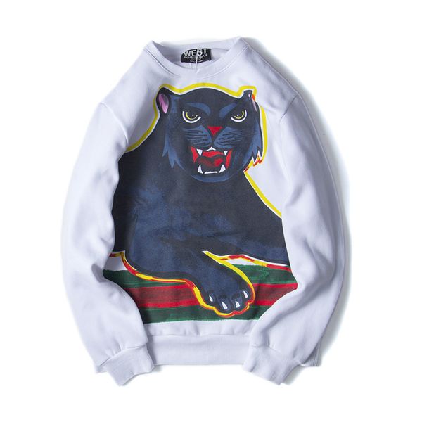 

men's hoodies & sweatshirts hoodie, cotton and veet, cat leopard, men's street, hip hop, 19ss, # h42, Black