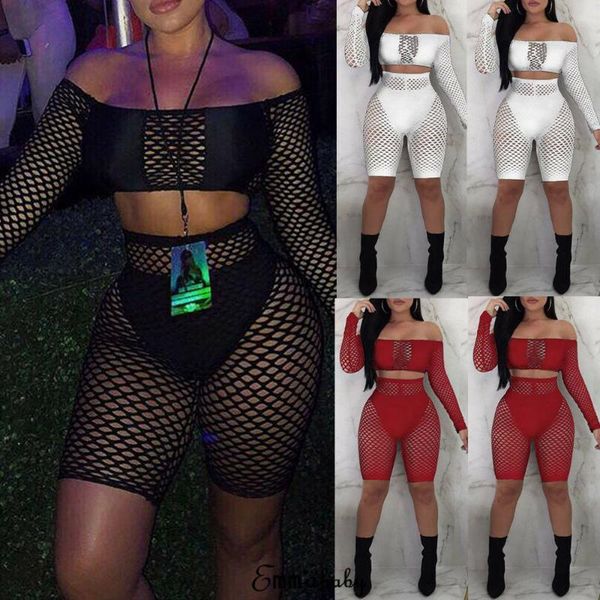 

bras sets 2021 women's long sleeve see through mesh fishnet hollow out underwear set, Red;black