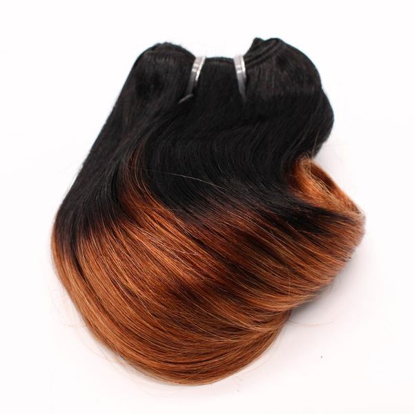 

human ponytails 4 bundles 8 inch ombre brazilian body wave hair weft de cabelo short weave extension, Black