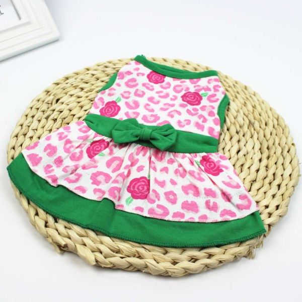 

dog apparel dog dress summer skirt flower print swing pet dog