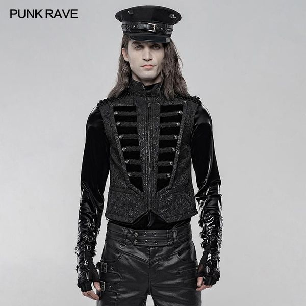 

gorgeous gothic vest punk rave wy-1238mjm men's vests, Black;white