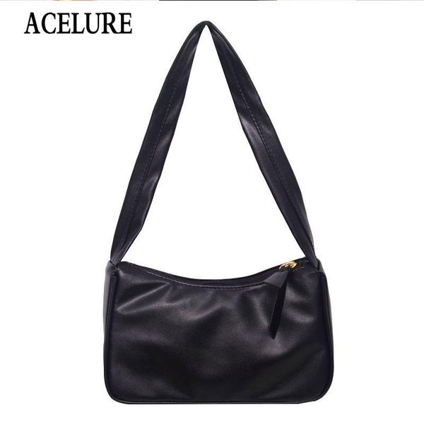 

cross body acelure design retro solid color hobos soft pu leather small shoulder crossbody for women 2021 fashion female summer handbag