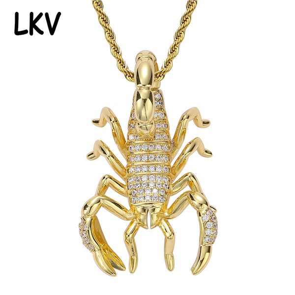 

hip hop accessories 3d cartoon scorpion pendant fashion brand rapper necklace, Silver