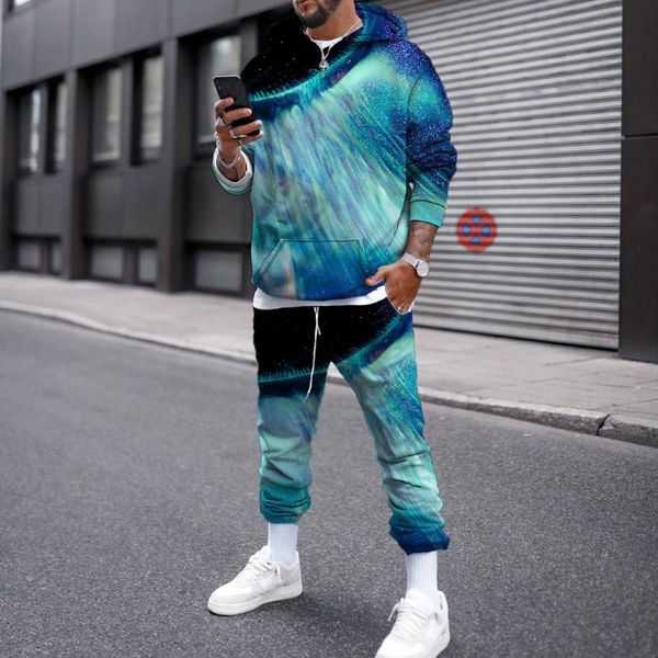 

jogging clothing 2021 fashion fall men's hip hop hooded 3d print casual sweatshirt streetwear men pullover suit, Black;red