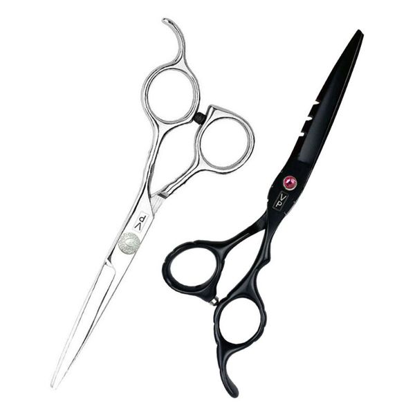 

hair scissors 6 inch japan 440c professional stainless steel barber for shop cutting and thinning tools set