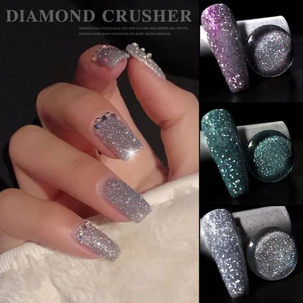 

nail polish 8ml holographics iridescent shiny series glittering sequins art varnish manicuring tools