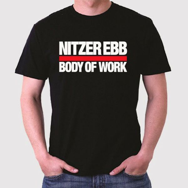 

New Nitzer Ebb Body Of Work Men's Black T-Shirt Size S to 3XL, White;black