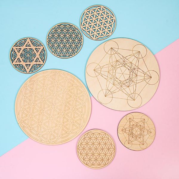

mats & pads creative wood coasters flower shape wooden wall sign non-slip tea coffee cup pad heat resistant drink mat carved