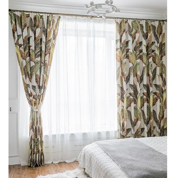

curtain & drapes 1pc colorful leafs blackout curtains for bedroom livging room modern window children balcony decorations