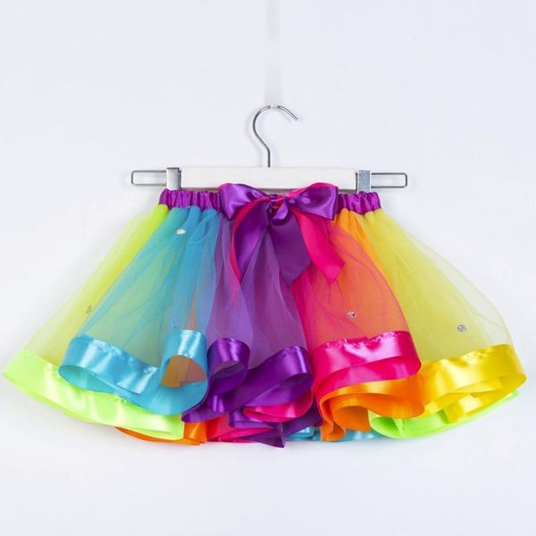 

skirts rainbow tutu skirt girls kids tulle party dance ballet costume cute performance toddler baby vetement fille, Blue