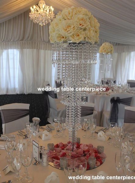 

party decoration elegant flower ball crystal candelabra wedding centerpieces