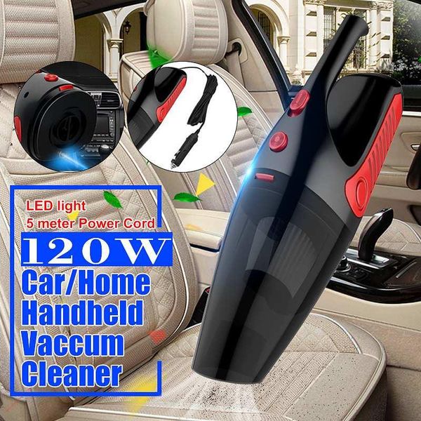

vacuum cleaners 3-in-1 120w 2800pa car cleaner with led light 12v 5m power cord for home wet/dry dual-use handheld aspirateur