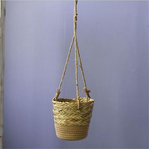 

planters & pots 2021 6pcs hanging coconut vegetable flower pot basket liners planter garden art decor lifting rope home