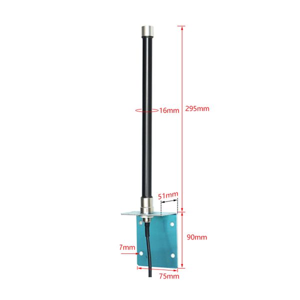 GSM 3G 4G 5G bueiro tampa NB-IOT antenas medidor de água impermeável fibra de vidro reforçado plástico 8dbi antena sma n macho 5m cabo